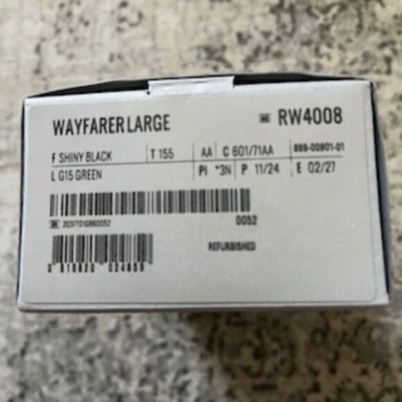 New Ray-Ban Meta Wayfarer Large Shiny Black Glasses RW 4008 - Picture 6 of 15